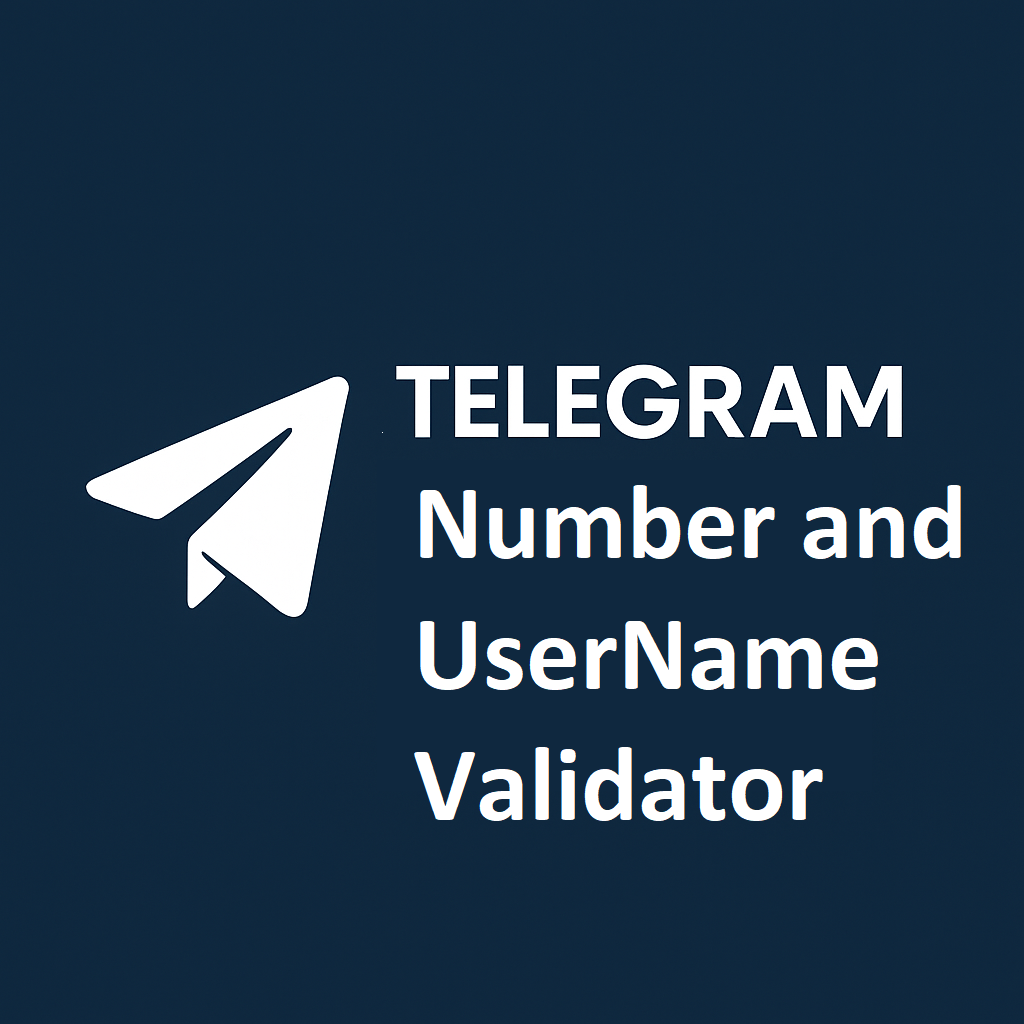 Telegram Number and UserName Validator